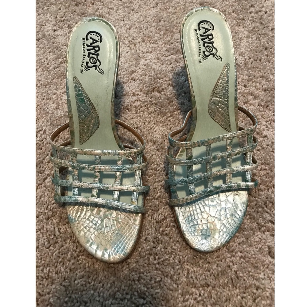 Carlos Santa wedge sandal; size 6.5